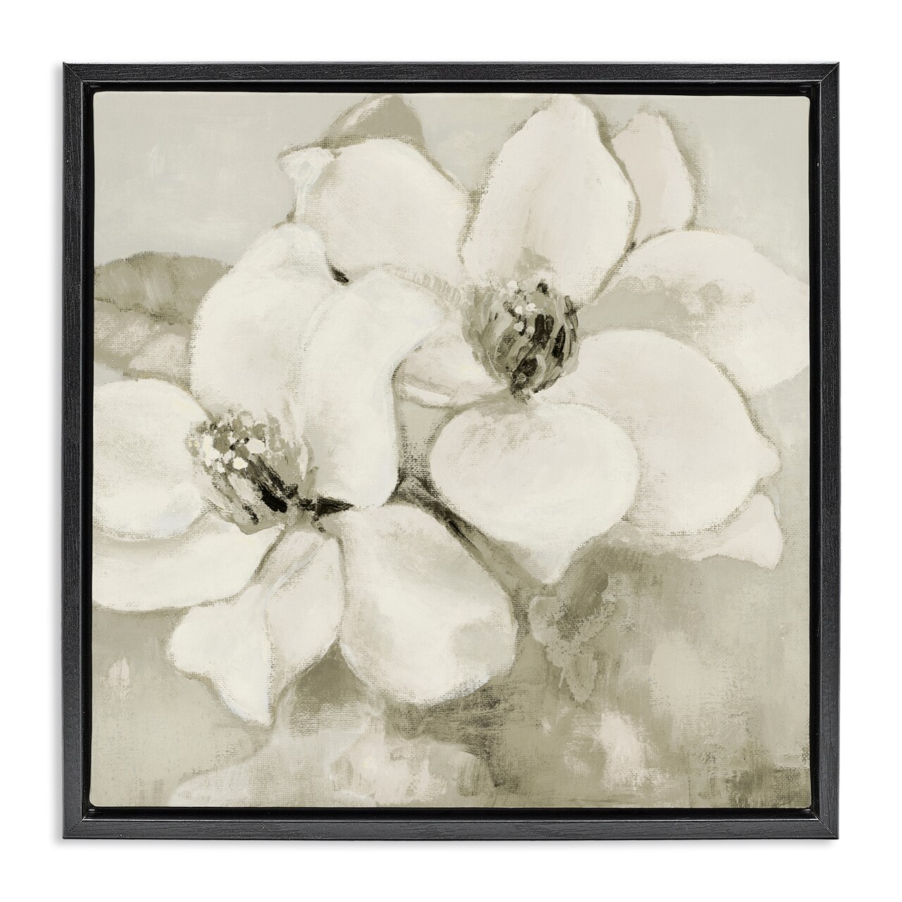 Stupell Industries Subtle Beige Magnolias Floating Frame, design by Lanie Loreth